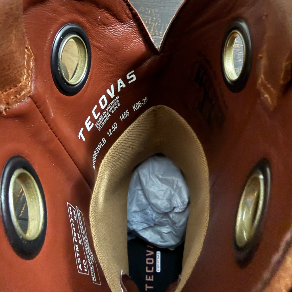 Tecovas Wheat/Maple Work Boot Box Label - Picture 6 of 7